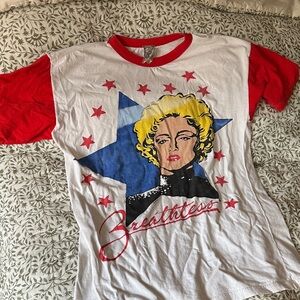 Red and White Graphic T-Shirt